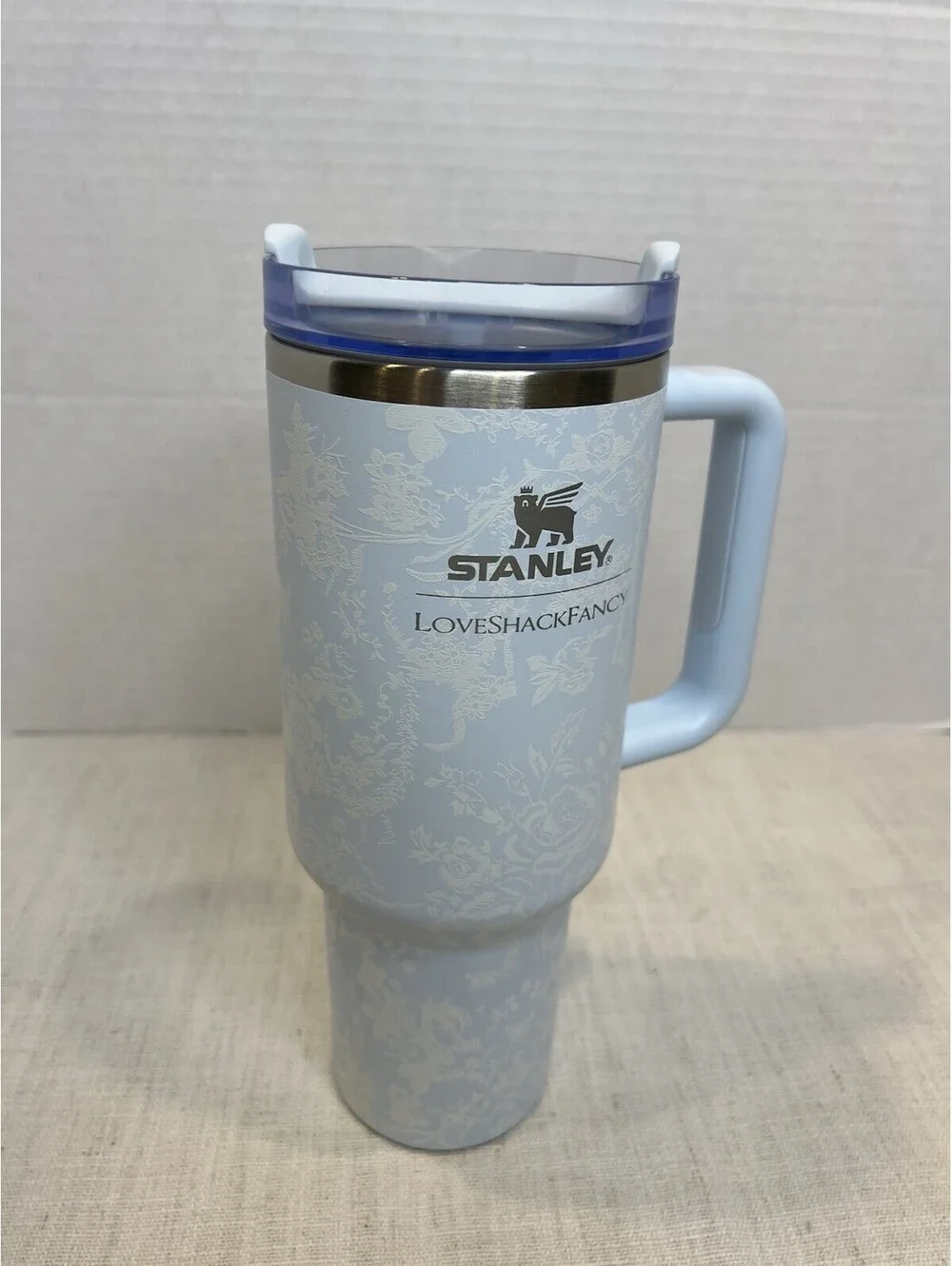 Stanley x LoveShackFancy 40oz Tumbler w/ Handle Toscana Toile Alpine Blue